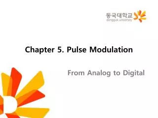Chapter 5. Pulse Modulation