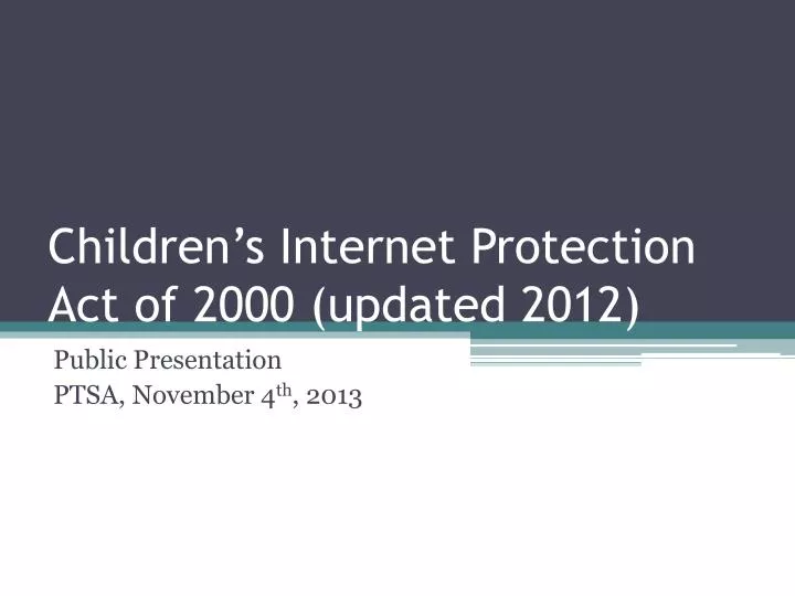children s internet protection act of 2000 updated 2012