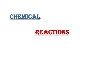 Chemical Reactions