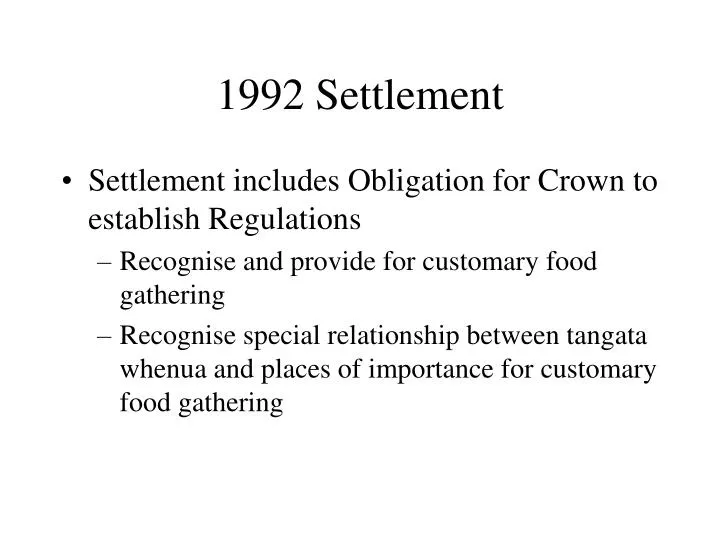 1992 settlement