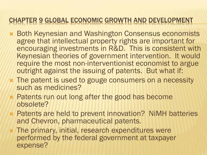 chapter 9 global economic growth and development