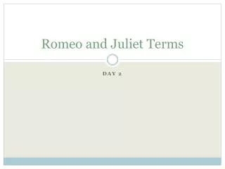 Romeo and Juliet Terms