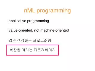 nML programming