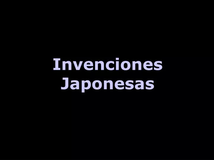 invenciones japonesas
