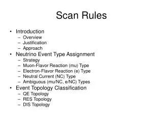 Scan Rules