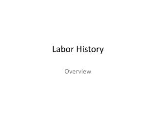 Labor History