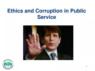 Ethics and Corruption in Public Service