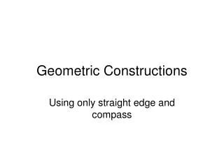 geometric constructions