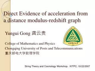 Direct Evidence of acceleration from a distance modulus- redshift graph