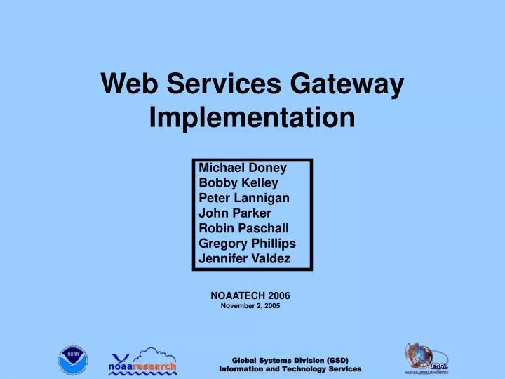 web services gateway implementation