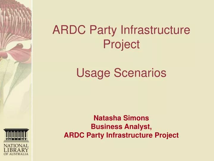 ardc party infrastructure project usage scenarios