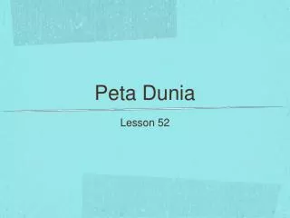 peta dunia