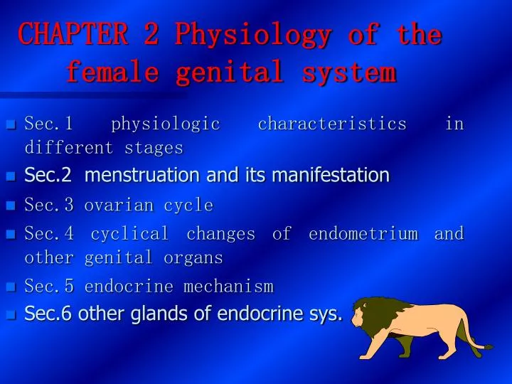 chapter 2 physiology of the female genital system