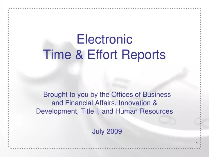 electronic time effort reports
