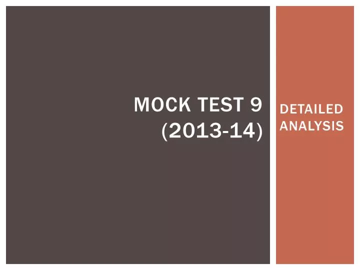 mock test 9 2013 14