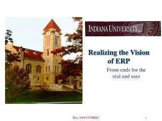 realizing the vision of erp front ends for the real end user