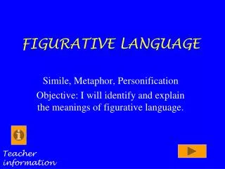 FIGURATIVE LANGUAGE