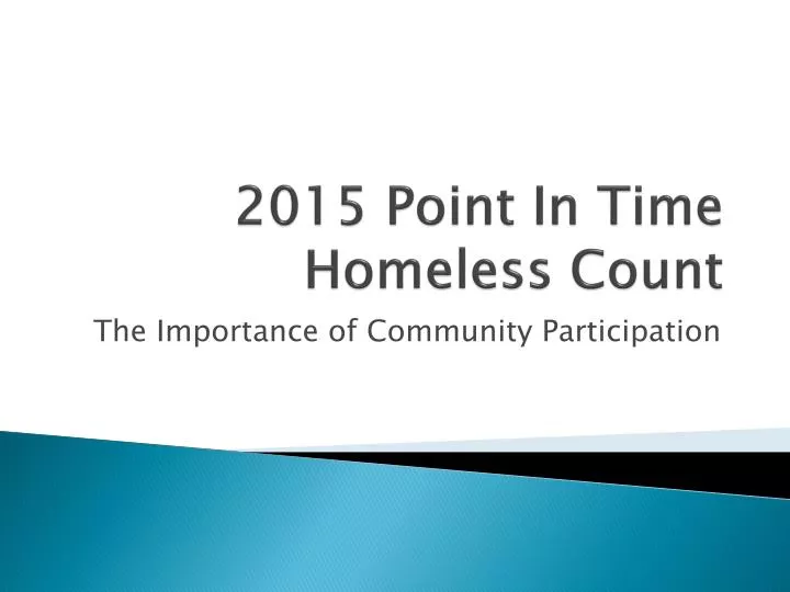 2015 point in time homeless count