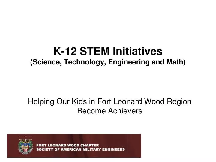 k 12 stem initiatives science technology engineering and math