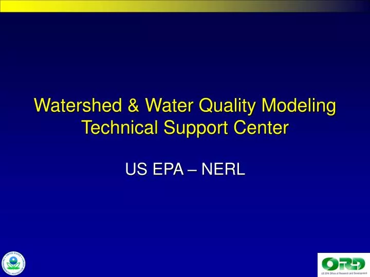 watershed water quality modeling technical support center