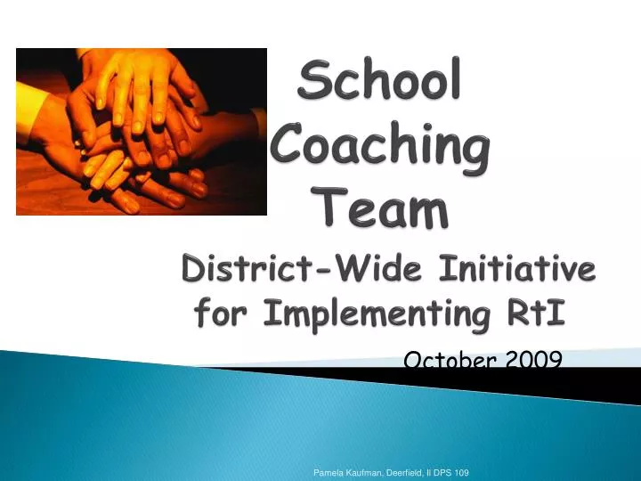 school coaching team district wide initiative for implementing rti