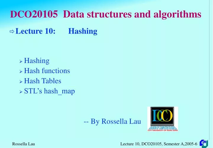 dco 20105 data structures and algorithms