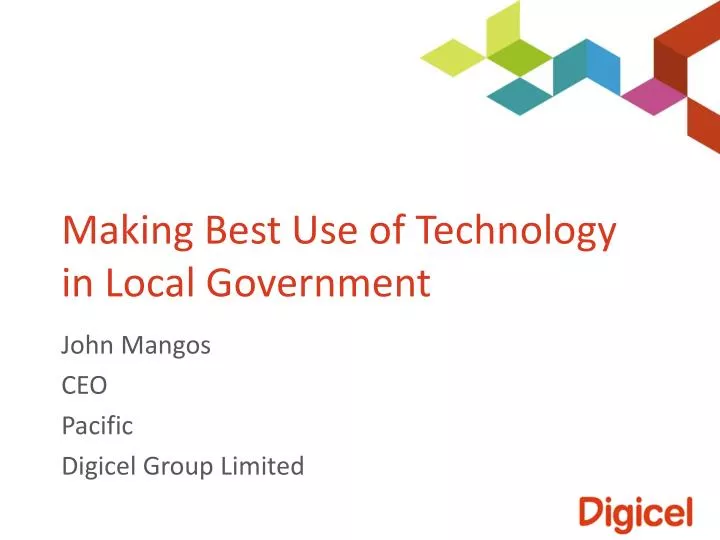 making best use of technology in local government
