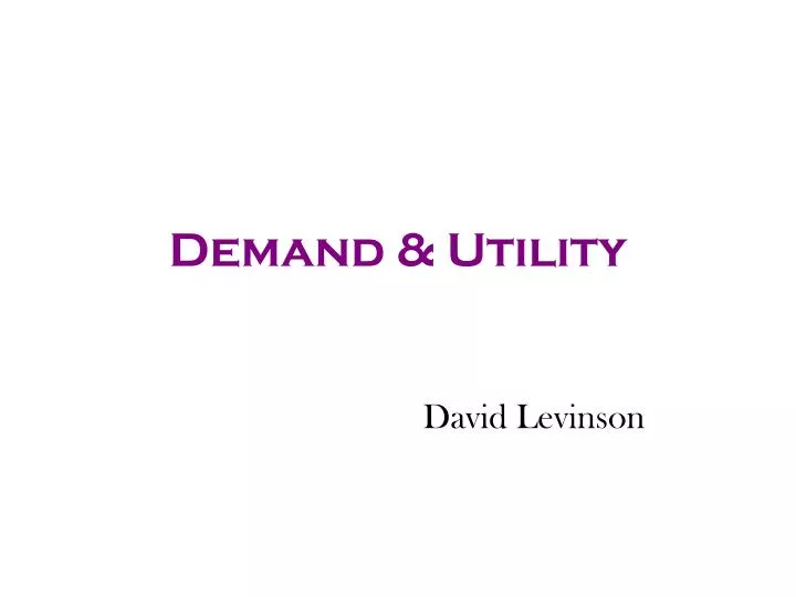 demand utility