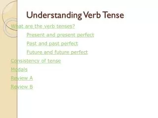 understanding verb tense