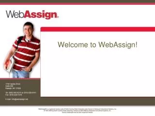 welcome to webassign