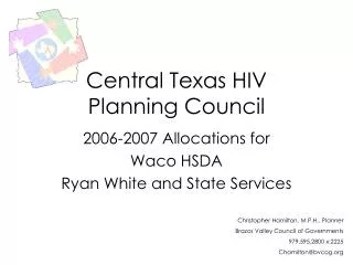 Central Texas HIV Planning Council