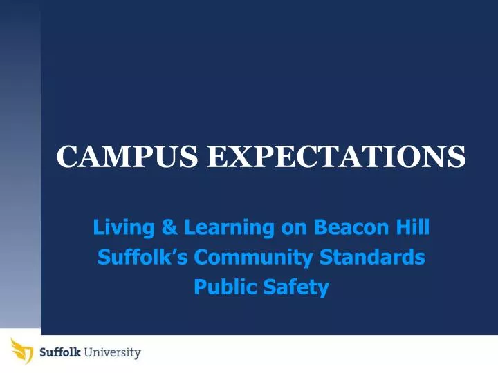 campus expectations