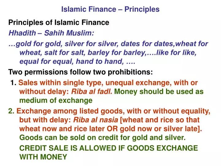 islamic finance principles