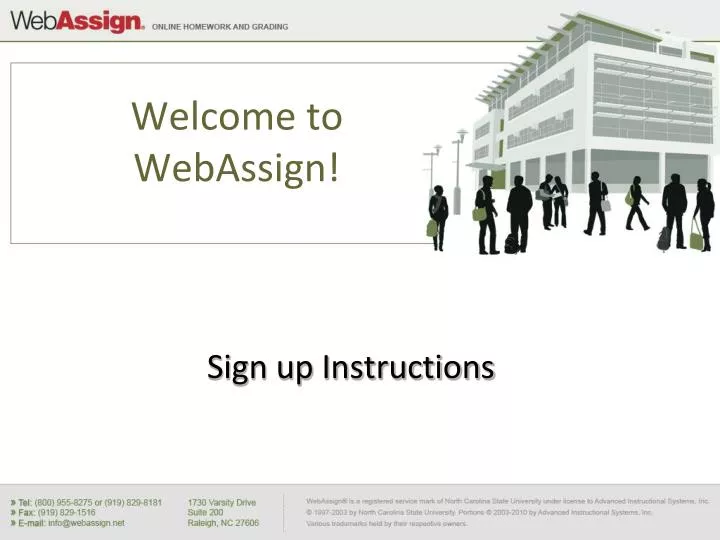 welcome to webassign