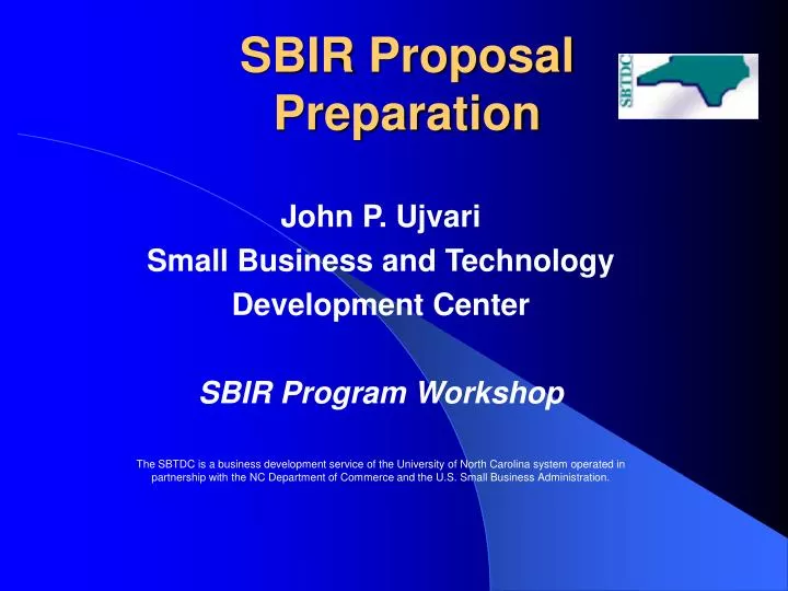 sbir proposal preparation