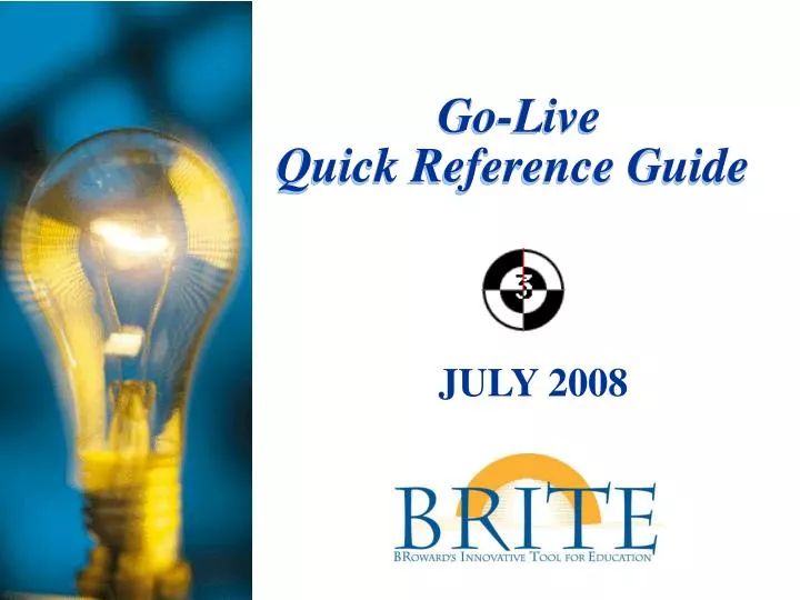 go live quick reference guide