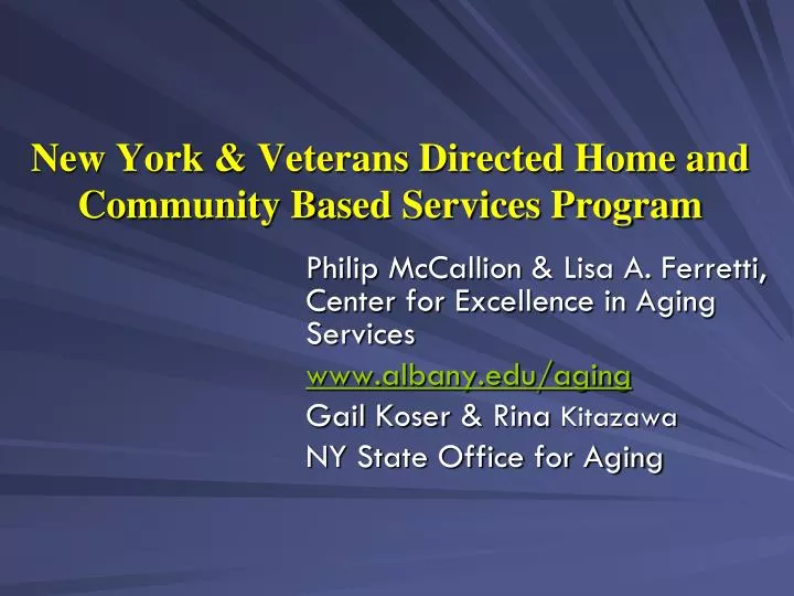 new york veterans directed home and community based services program