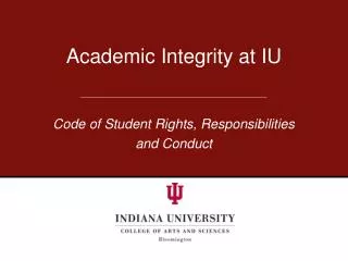 Academic Integrity at IU