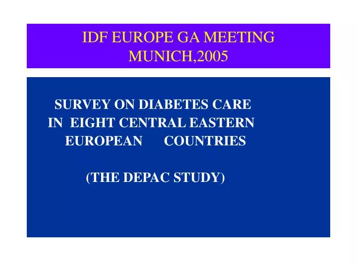idf europe ga meeting munich 2005