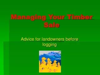 Managing Your Timber Sale