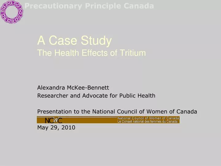 a case study the health effects of tritium