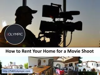 How to Rent Your Home for a Movie Shoot