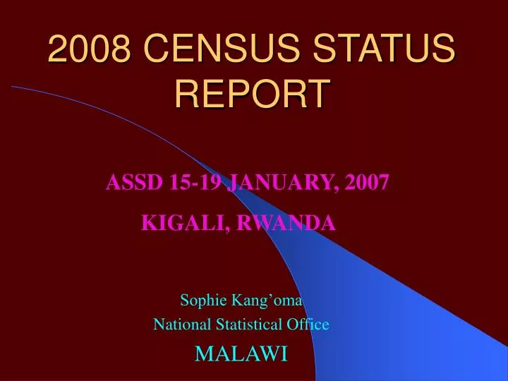 2008 census status report