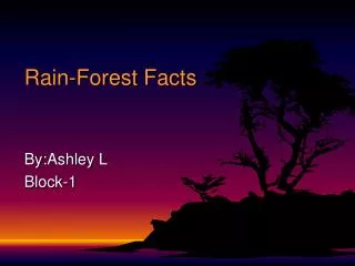 Rain-Forest Facts