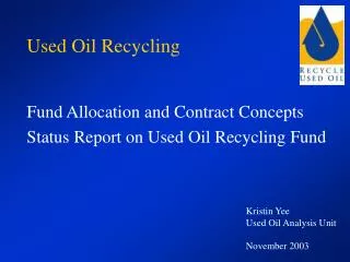 used oil recycling