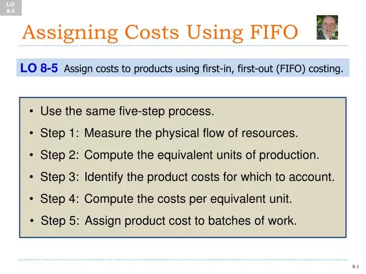 assigning costs using fifo