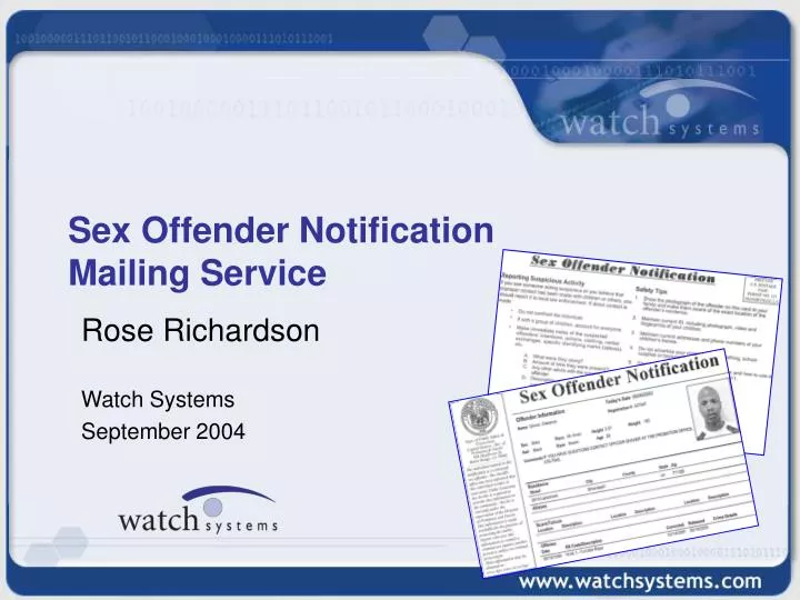 sex offender notification mailing service