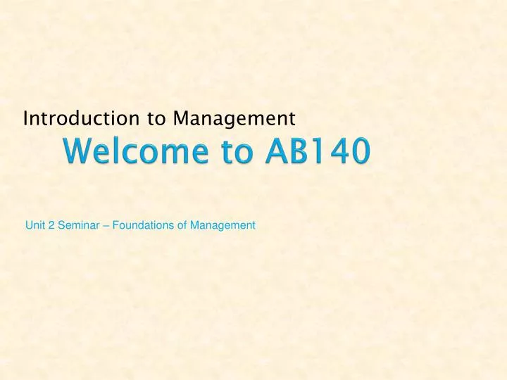 welcome to ab140