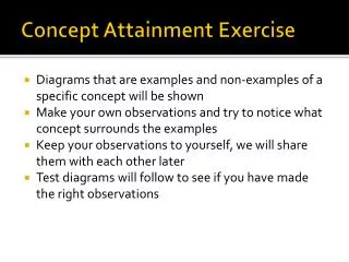 Concept Attainment Exercise