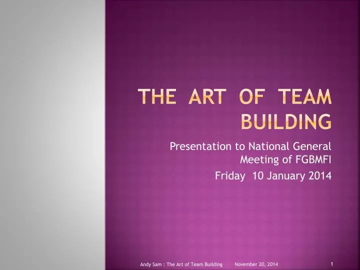 the art of team building